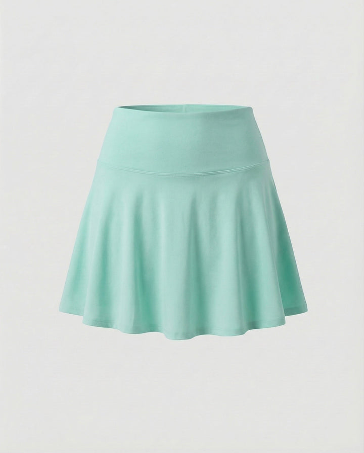 Damen hochgeschnittener Bade-Skort mit Seitentasche
