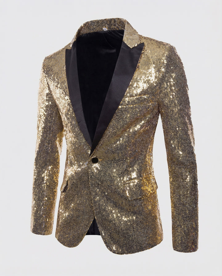 Glamouröser Pailletten Blazer Herren