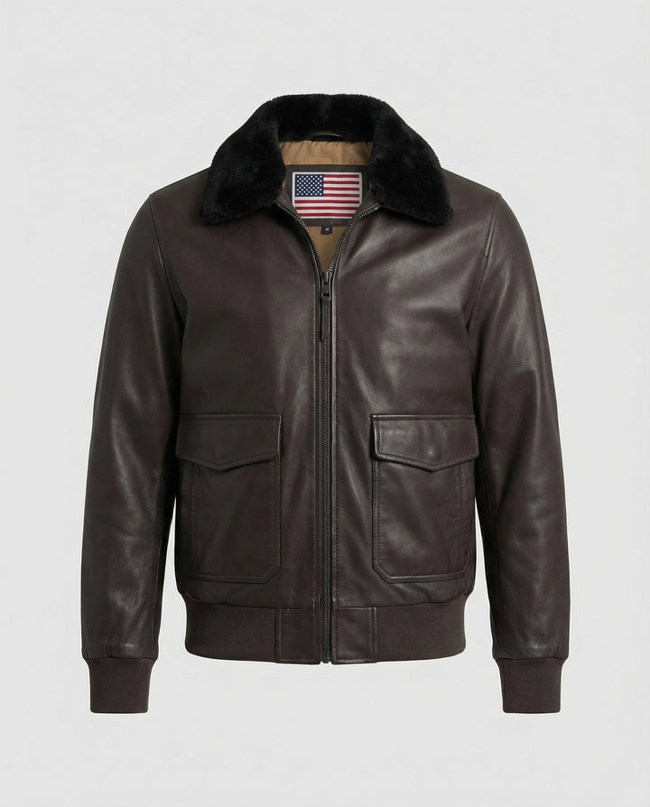 Herren Pilotenjacke mit Kunstpelz