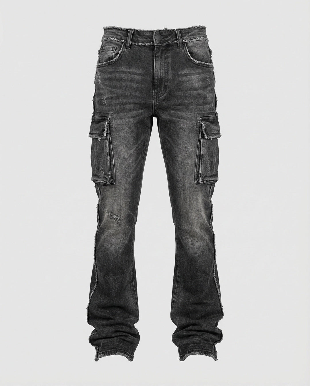Herren Slim Fit Jeans mit Cargotaschen