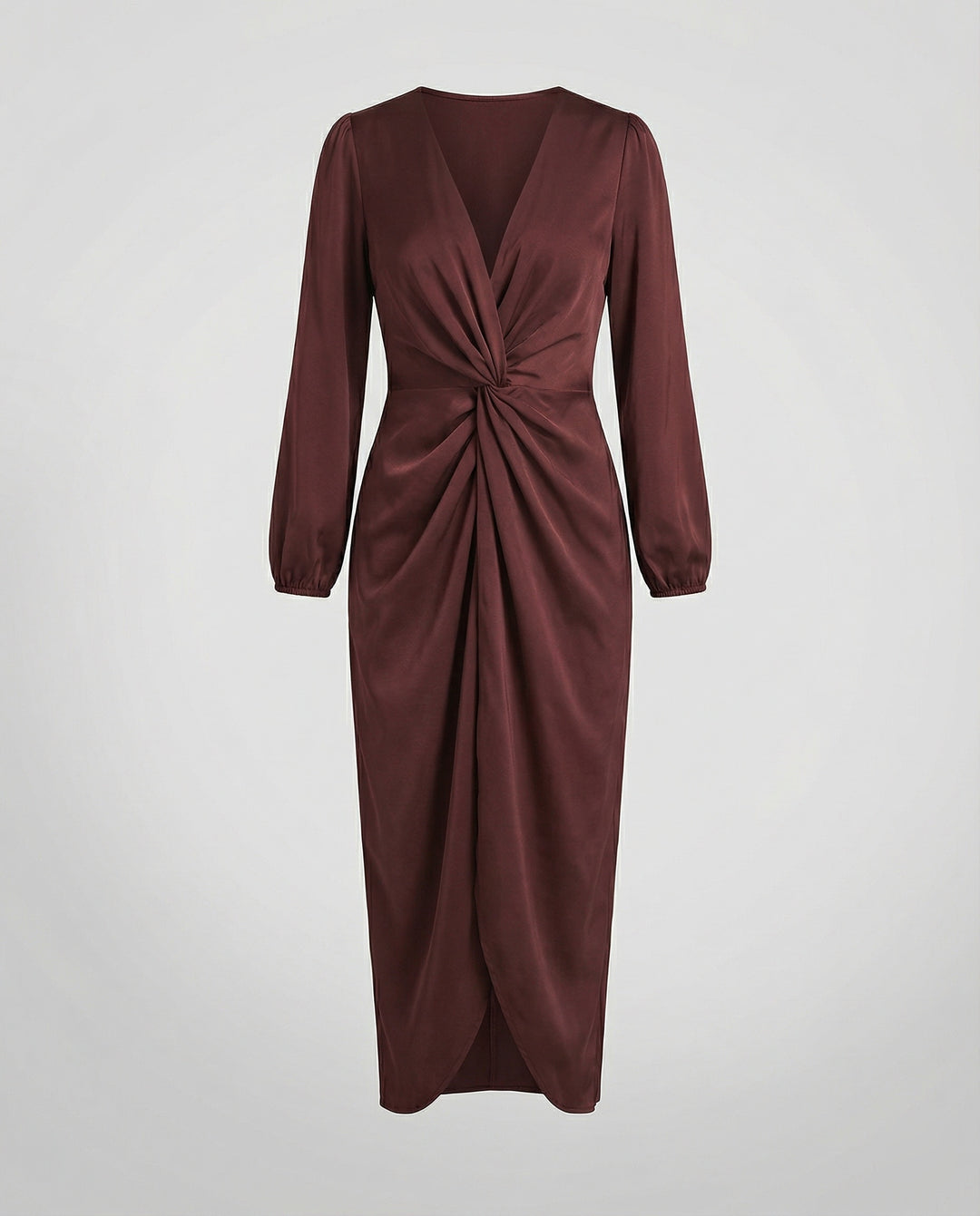 Elegantes Wickelkleid Damen Midi