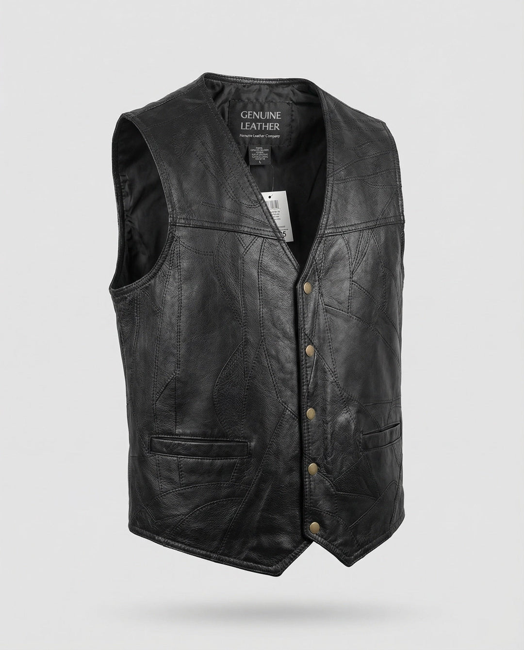Herren Biker Lederweste