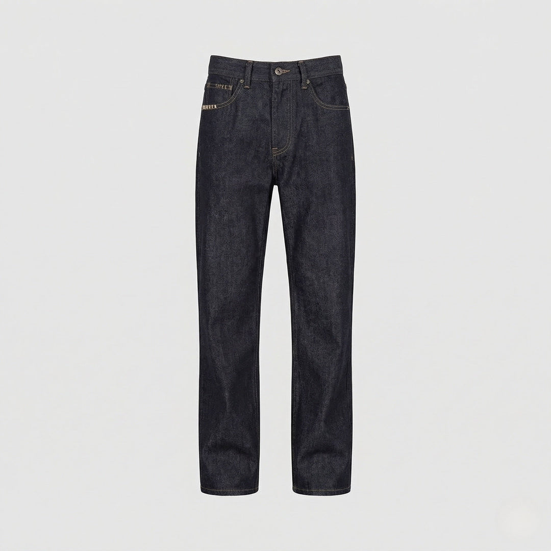 Herren Relax Jeans High Waist aus Raw Denim