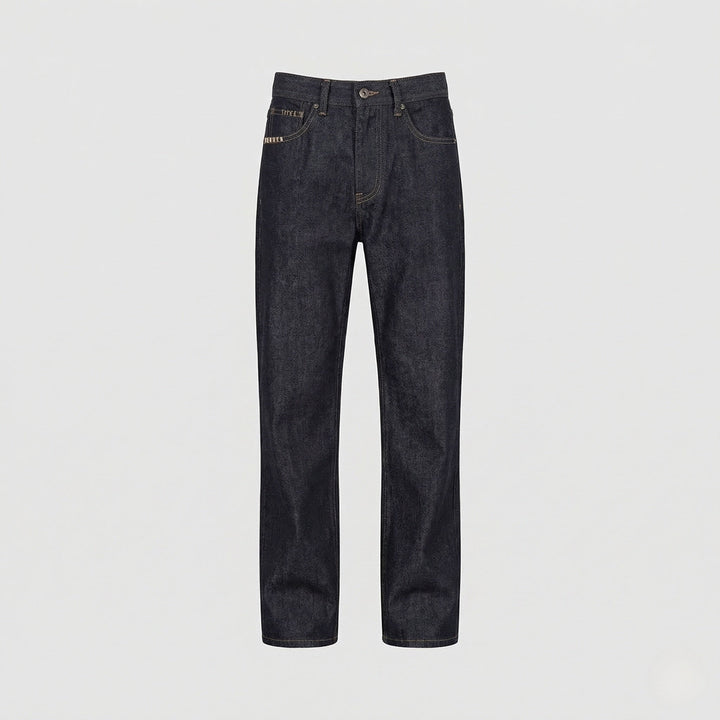 Herren Relax Jeans High Waist aus Raw Denim