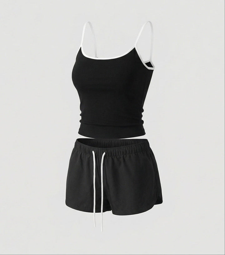 Damen zweiteiliges Sommer-Sportset mit Tanktop