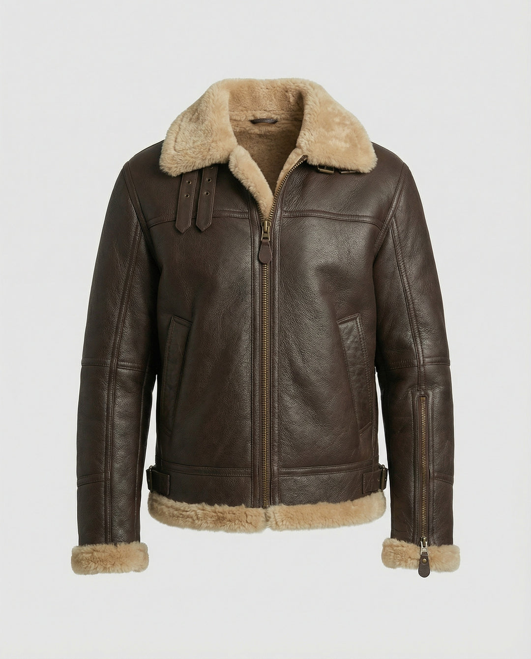 Weiche Lammfell Bomberjacke