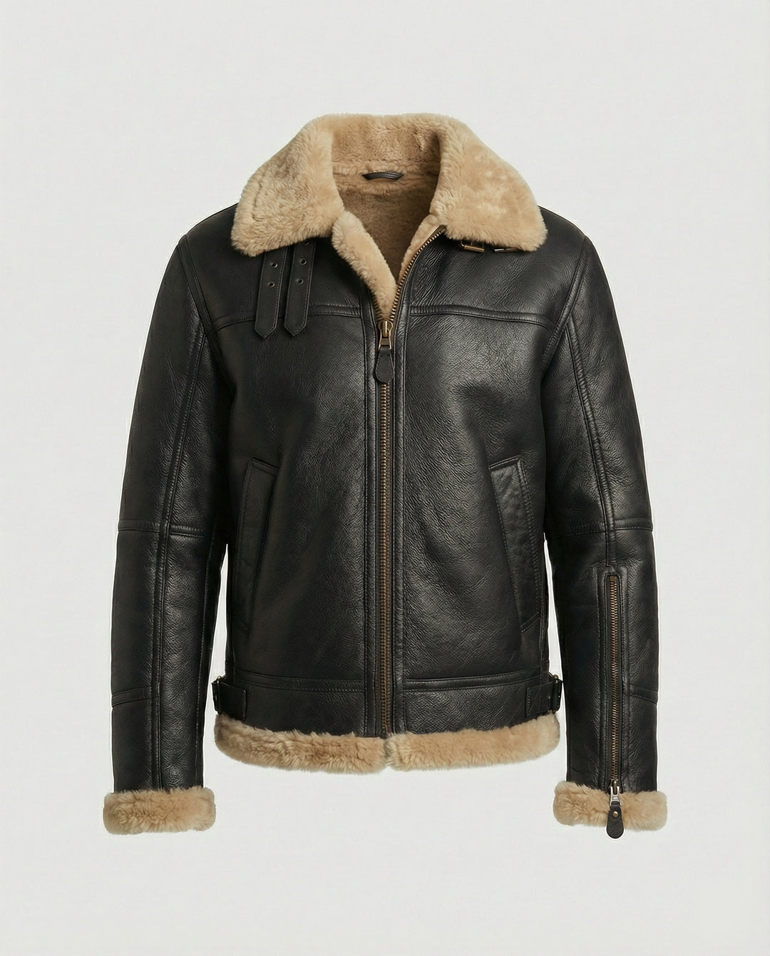 Weiche Lammfell Bomberjacke