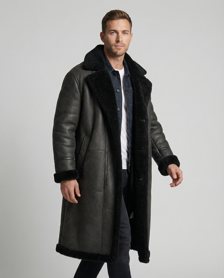 Langer Luxus Wintermantel