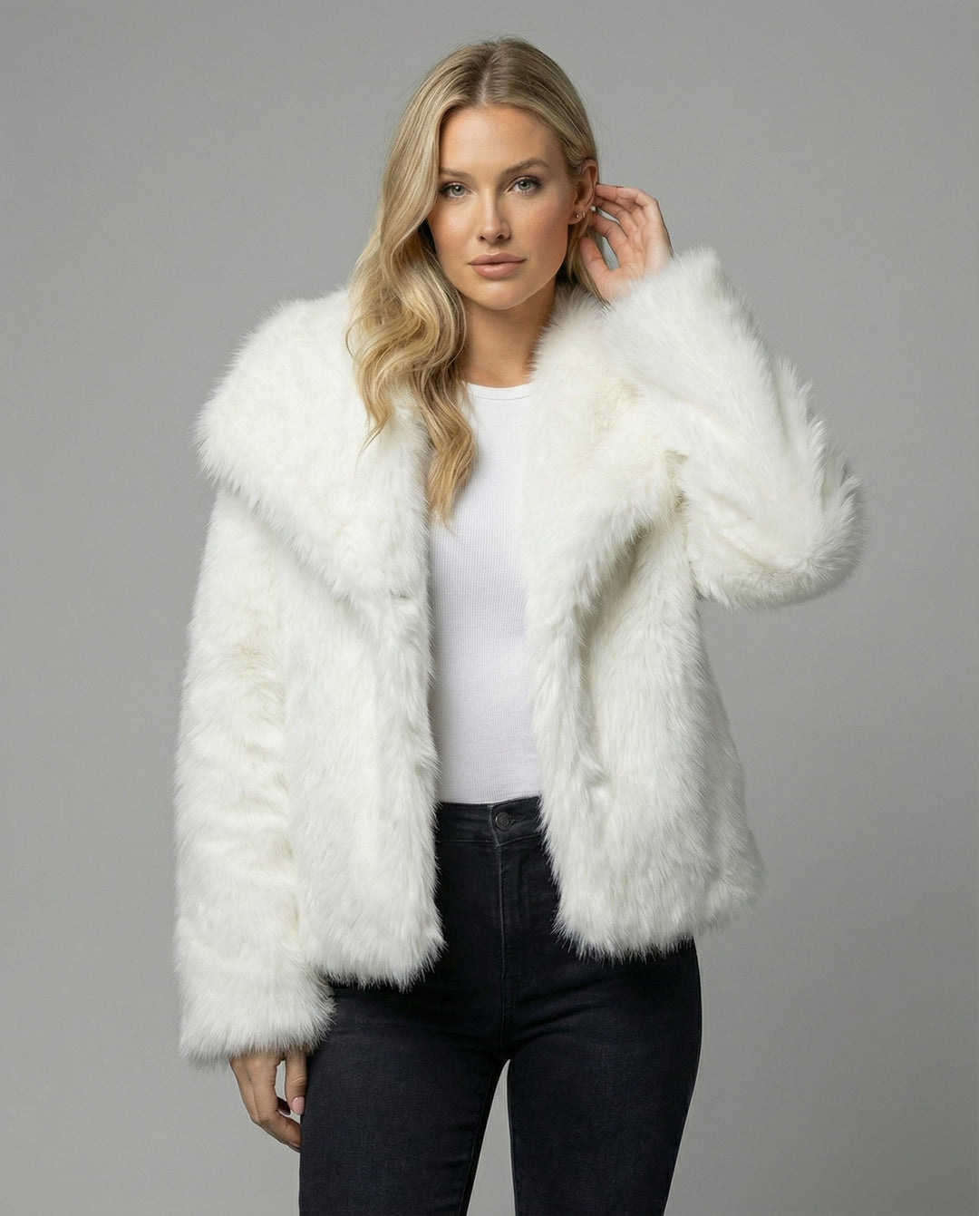 Luxuriöse Weiche Pelzjacke Damen