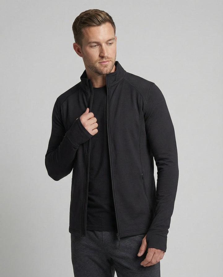 Trainingsjacke Athletisch Mit Stehkragen Herren