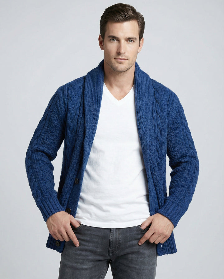Warme Zopfmuster Strickjacke