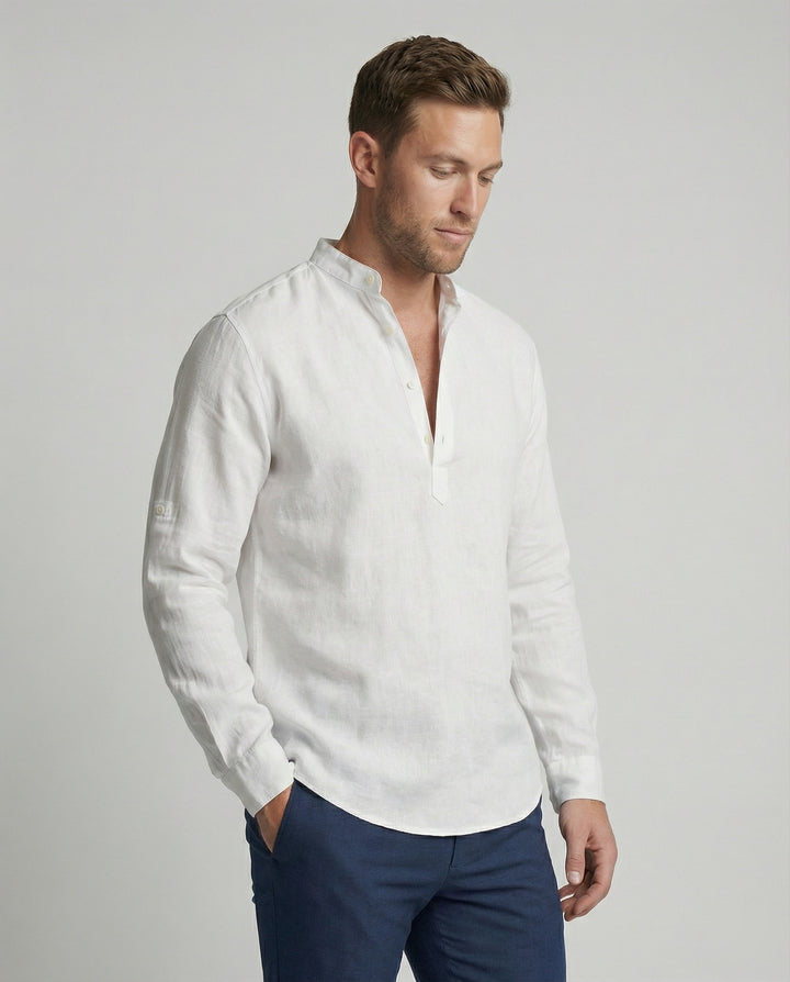 Elegantes Herren Leinenhemd