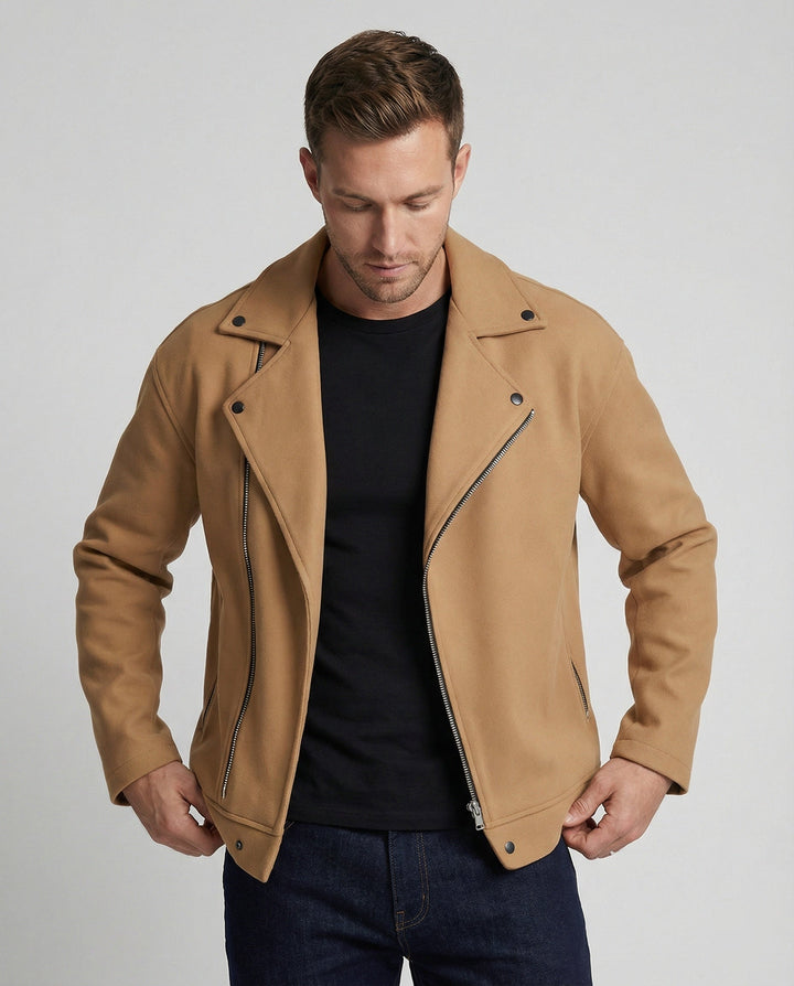 Herren Bikerjacke Leder Weste