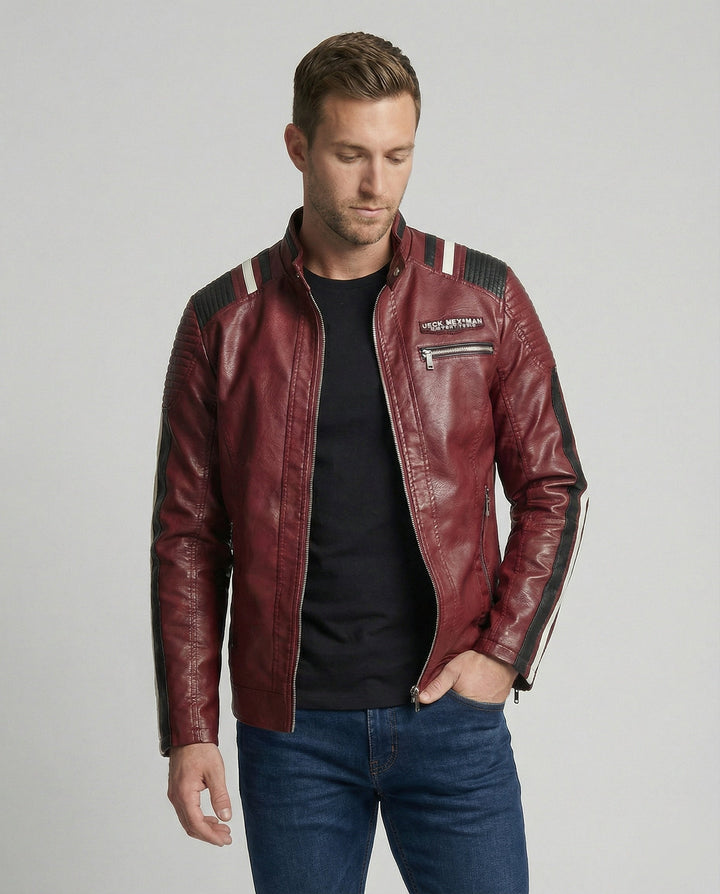 Herren Lederjacke Herren Biker