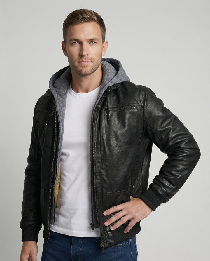 Lederjacke Herren Mit Kapuze