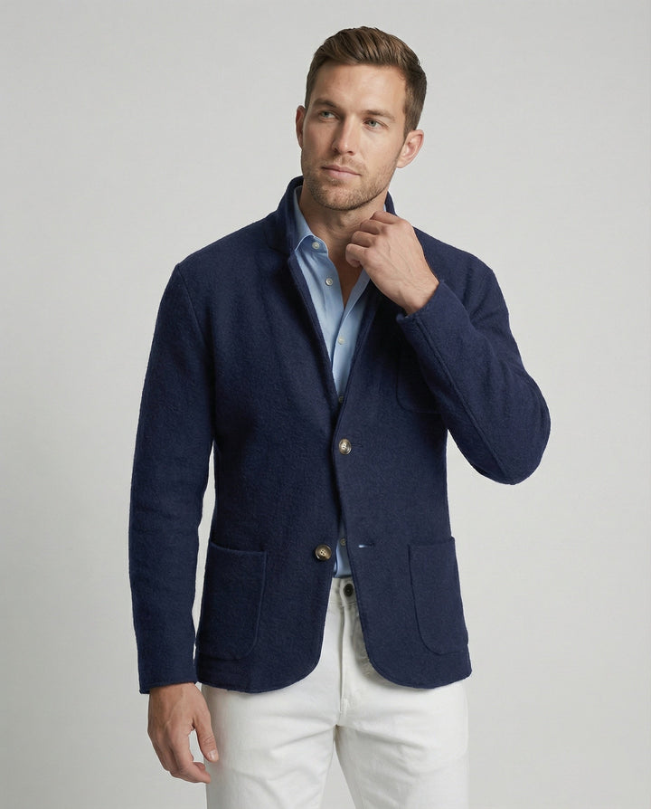 Herren elegante Strickjacke mit praktischem Schnitt und modischen Details